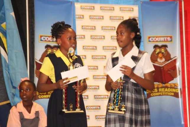 Runner ups Shekinah Campbell, from St. Vincent and the Grenadines (right) and Jazz Dias, of Antigua and Barbuda