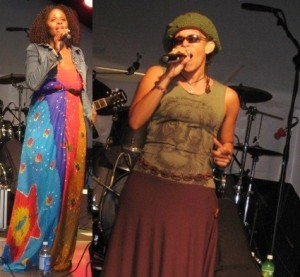 Marie Claire and Nelly Stharre share their talents at the 2010 Jamaica Jazz and Blues Festival