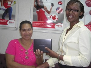 Agatha Toussaint is winner of Digicel’s Text-to-Win June promotion