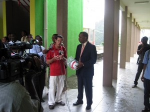 DAVA donates volleyballs to schools