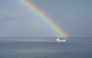 PHOTO OF THE DAY: A boat full of gold at the end of the rainbow?