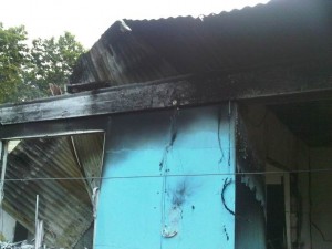 Fire destroys house in La Plaine