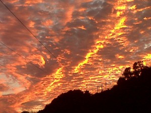 PHOTO OF THE DAY: Sunset reflecting in the clouds on the hills of Bagatelle
