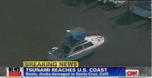 Tsunami reaches US coast