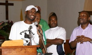 Protest in support of Tiyani Behanzin in Marigot