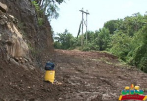 Work resumes on Rosalie to Petite Soufriere road
