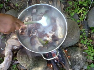 PHOTO OF THE DAY: Smoked pork stew over wood fire