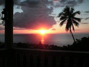 PHOTO OF THE DAY: View of sunset over Caribbean Sea from Wall House