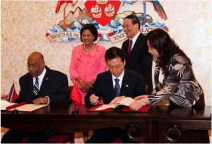 Trinidad, China sign $6.2-million agreement