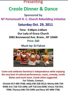 Creole Dinner and Dance tonight in New York
