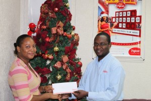 Fabrina Thomas wins trip to Guadeloupe compliments of Digicel