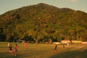 PHOTO OF THE DAY: Catching the last rays of the sun on Pointe Michel playing field