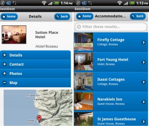 Tourism smartphone app for Dominica