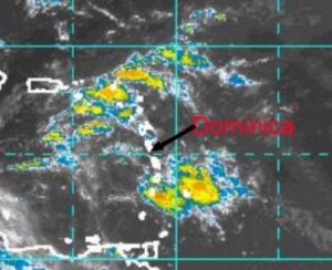 Tropical wave affecting Dominica