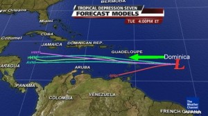 Tropical storm watch issued for Dominica
