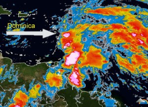 Tropical wave affecting Dominica