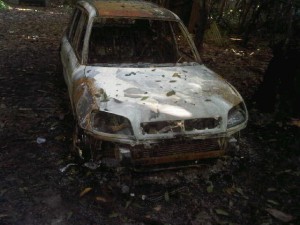 Burnt vehicle found