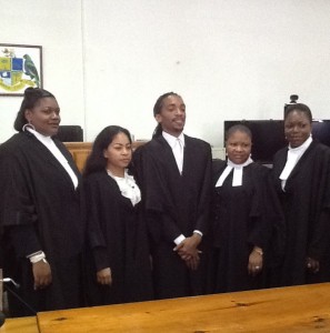 Five admitted to bar