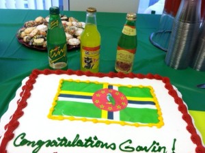 Congratulatory cake given to Ambrose on his appointment