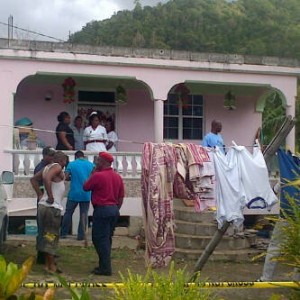 House where the body of the man was found on Monday morning