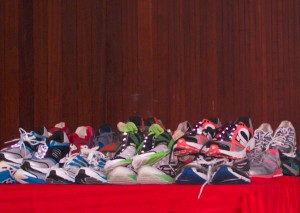 Some of the shoes donated