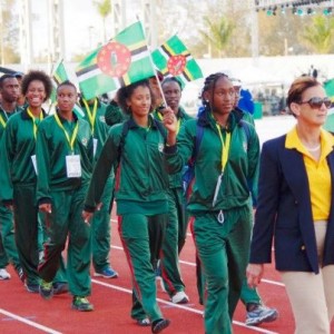 Dominica team at Carifta games