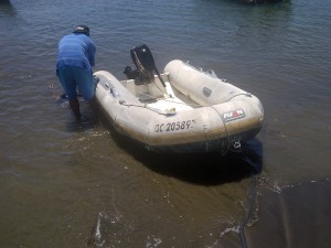 The boat which brought the body ashore