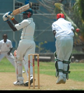 The Grenadians found scoring difficult against the Dominican bowlers. Photo credit: Robertson Henry