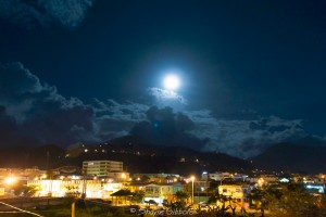 PHOTO OF THE DAY: Full moon over Roseau