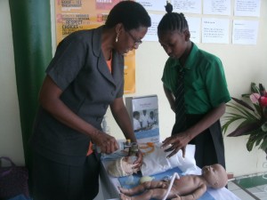 A nurse in action during the open day