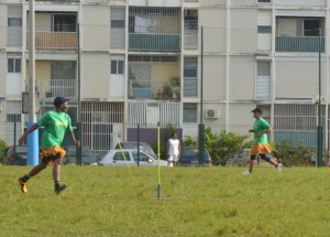 Rounders players in action at a recent game in Guadeloupe