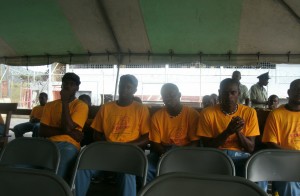 Some of the inmates who participated in the A GANAR program at the state prison