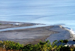 The mouth of the Layou River