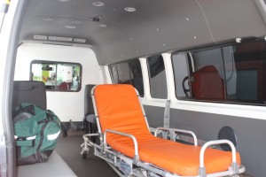 Interior of one of the new ambulances 