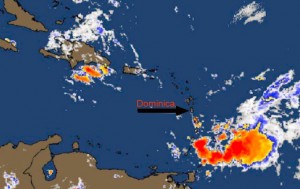 Position of Chantal on Tuesday morning