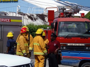 Fire causes panic at Harris Paints
