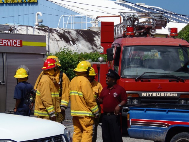 Fire personnel at the scene 
