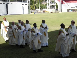 Procession of the clergy during the event