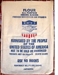 Flour “not to be sold or exchanged” was furnished under the food aid program started under JFK’s Alliance for Progress anti-poverty campaign 