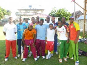 The Dominica national cricket team just before their departure for Grenada.