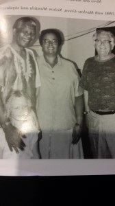 Dominica's Marlene Green, with ANC leaders Joe Slovo and  Nelson Mandela