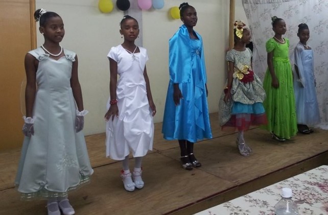 The six contestants in the Good Hope Miss Noel competition