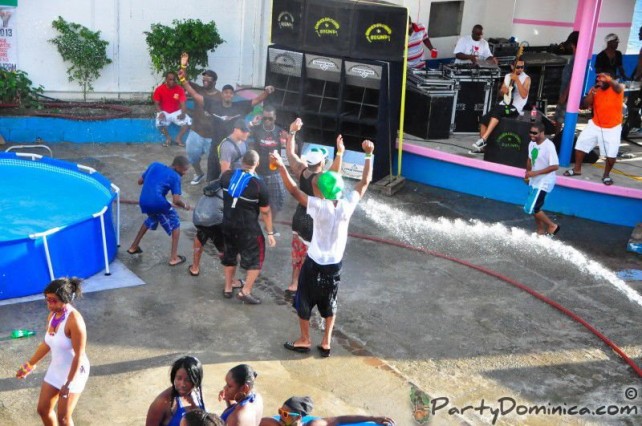 A scene from Wet Fete 2013. Photo credit: partydominica.com