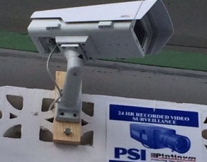 One of the cameras installed in Roseau during the street jump up