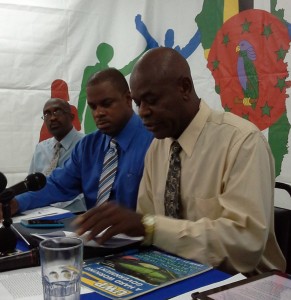 Isaac Baptiste (in forefront) is a former head of the Physical Planning Division