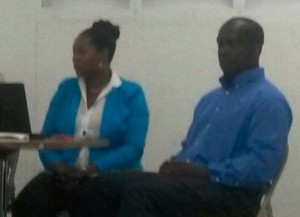Williams and Linton at a UWP meeting in St. Maarten on Wednesday evening 