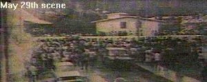 Scene of mass protest in Roseau on May 29, 1979