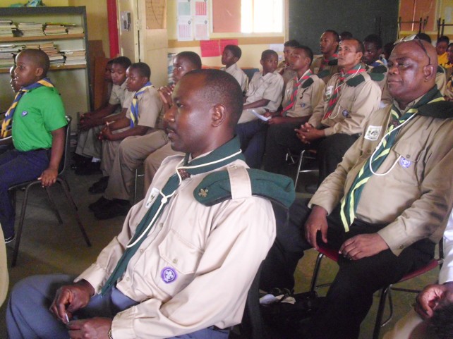 Scout Commissioner, Bonti Liverpool (r), among those attending the function