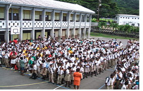 Students of the Dominica Grammar School 