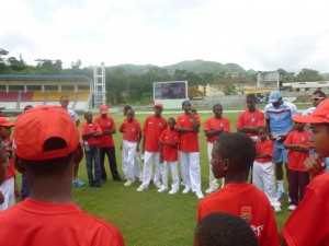 Digicel Grassroots  cricketers and Windies players